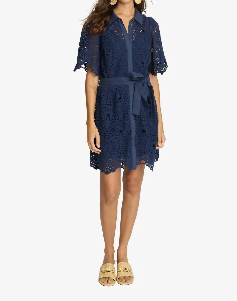 NEW CABALLERO eloise mini dress in navy lace
